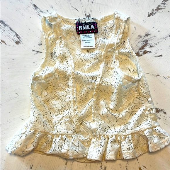 5T Lace Boho Style Vest - Picture 1 of 4